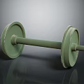 Heavy Duty Green Cast Iron Dumbbell for Home Fitness Exercise Equipment