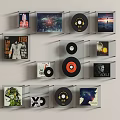 Modern Wall Mounted Display Holders for Vinyl Records CDs and Album Covers