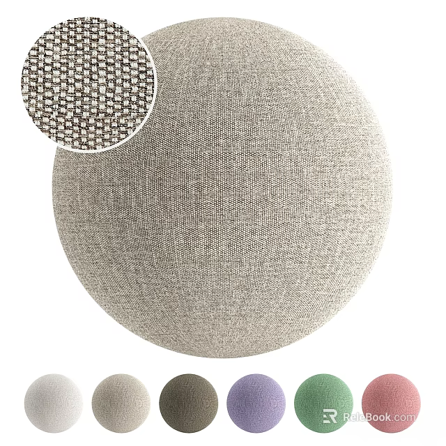 Fabric Textured Sphere With Detailed Weave Pattern And Multiple Color Options 3d model