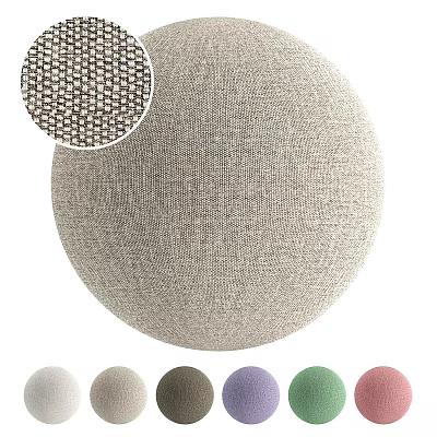 Fabric Textured Sphere With Detailed Weave Pattern And Multiple Color Options 3d model