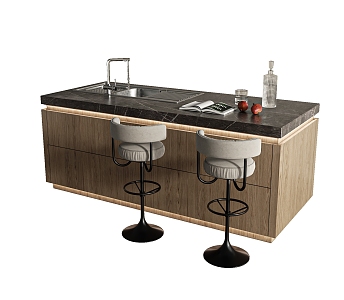 Nakajima Bar Chair Combination 3d model