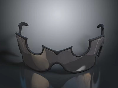 Black Stylish Sunglasses With Unique Frame Design And Dark Lenses For Outdoor Use 3d model