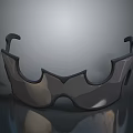 Black Stylish Sunglasses With Unique Frame Design And Dark Lenses For Outdoor Use