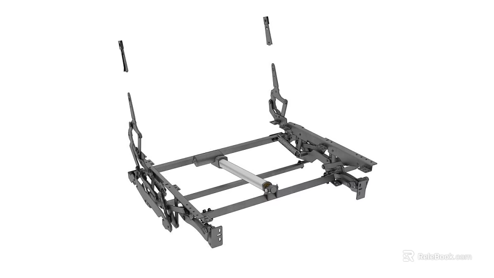 Leisure Room Lounge Furniture Black Metal Adjustable Sturdy Support Frame Structure 3d model 