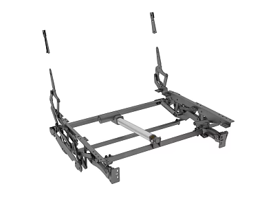 Leisure Room Lounge Furniture Black Metal Adjustable Sturdy Support Frame Structure 3d model