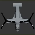 Passenger Aircraft Featuring Modern Tiltrotor Design Four Rotors And White Fuselage