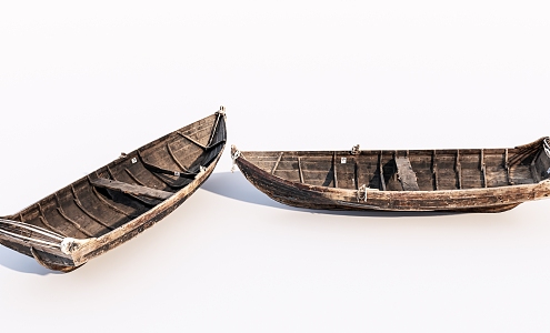 Modern Wooden Boat Old Wooden Boat 3d model