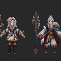 Game And Movie Characters With Various Fantasy Outfits Weapons And Accessories