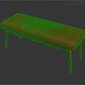 Outdoor Chair With Red Padded Seat And Wooden Legs For Patio Garden Simple Design