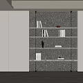 Modern Bookshelf With Multiple Shelves Books And Decorative Items In Interior Design