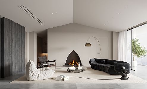 modern living room 3d model