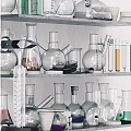 Modern Chemical Laboratory Glassware 3d model