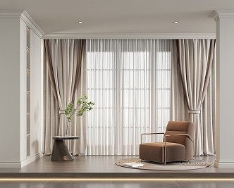 Modern Curtains 3d model