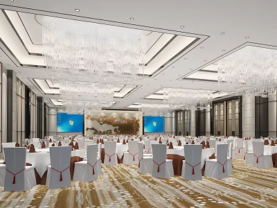 Modern Ballroom 3d model