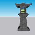 Stone lanterns 3d model