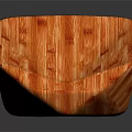 Orange Wood Grain Leisure Chair With Unique Modern Design And Comfortable Shape