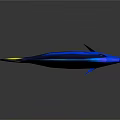 Blue Fish With Yellow Fins Black Eyes And Vibrant Coloration