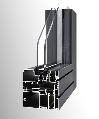 Corner window material head of modern window group 3d model