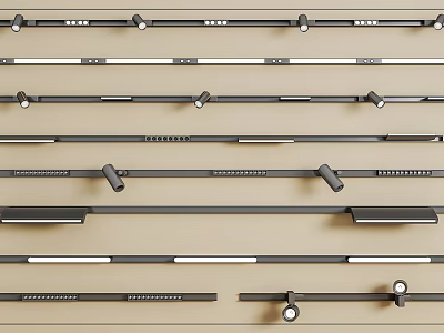Modern Downlights And Spotlights With Various Styles For Indoor Lighting Design 3d model