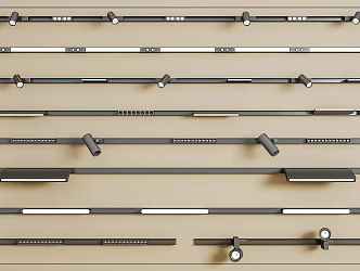 Track Spotlight Downlight Linear Light Embedded Downlight Magnetic Spotlight 3d model