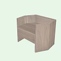 Modern Walnut Nightstand With Open Drawer And Glass Top Design