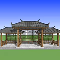 New Chinese pavilion 3d model
