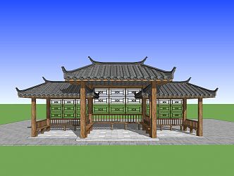 New Chinese pavilion 3d model