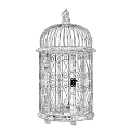 Decorative Ornament Set Vintage Metal Birdcage With Intricate Ornate Design For Home Decoration