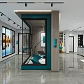 Zhengjin Doors and Windows Modern Storefront Featuring System Customization Billboard 3d model