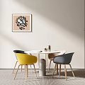 Modern leisure table and chair combination negotiation table and chair combination 3d model