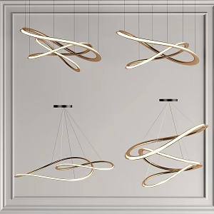 Light Luxury Special-Shaped Chandelier 3d model