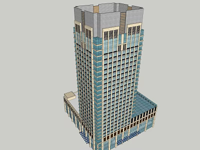 Modern High Rise Office Building Featuring Glass Facade And Contemporary Architecture 3d model