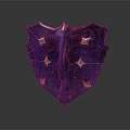 Heroic Warrior Shield With Blue Surface And Golden Star Creature Designs 3d model