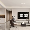 Modern Living and Dining Room Interior Design With Sofa Coffee Table Dining Chairs TV Stand