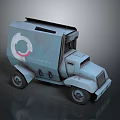 Blue Military Truck With Circular Logo And The Collection Text Cab Cargo Body And Wheels