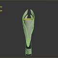 Sleek Modern Torch Design Featuring Silver Body Orange Flame And Black Base With Number 1