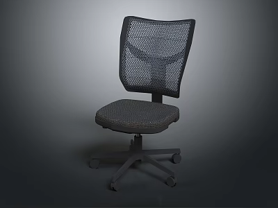 Ergonomic Office Chair With Mesh Backrest Padded Seat And Wheeled Base 3d model