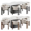 Dining table and chair combination 3d model