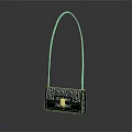 Stylish Fendi Handbag Featuring Gold Chain Strap And Intricate Patterned Design