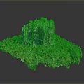 Scenic Rocky Mountain Peak Surrounded by Lush Green Forest Natural Landscape