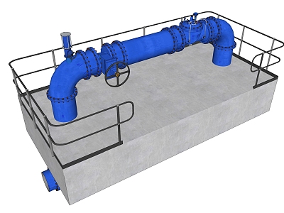 Modern pipeline pump room pipeline model