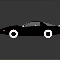 Black Sports Car With Sleek Design Transparent Windows Light Colored Seats And White Wheels