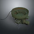 Green Vibratory Finishing Machine With Motor Stand And Flexible Hose