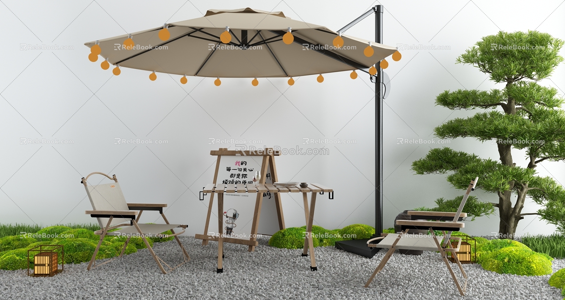 Modern Outdoor Table and Chair Courtyard Leisure Tent Chair model