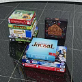 Stacked Books And Magazines Collection With Assorted Titles On Table 3d model