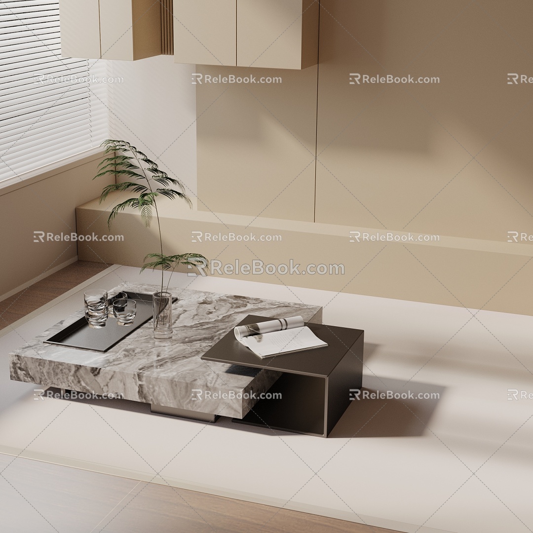 Modern coffee table 3d model