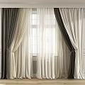 Elegant Home Curtains With Sheer Layers Brown And Beige Tones For Window Light