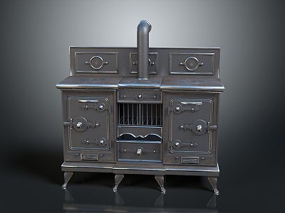 Stove Metal Stove Iron Stove Fireplace Old Fireplace Antique Fireplace Vintage Fireplace 3d model