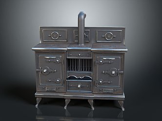 Stove Metal Stove Iron Stove Fireplace Old Fireplace Antique Fireplace Vintage Fireplace 3d model