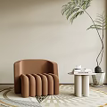 Modern single sofa 3d model
